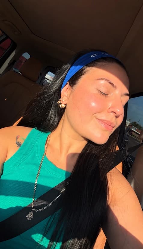 Guest relaxing in the sun after a facial